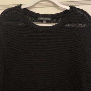 Eileen Fisher Black Knit Sweater Size XS